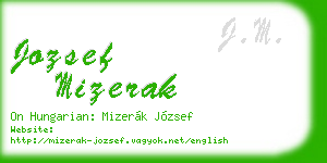 jozsef mizerak business card