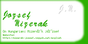 jozsef mizerak business card